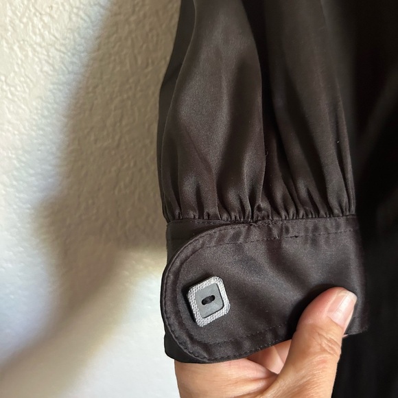 Black Midi Dress with Wrap Front - Picture 5 of 10